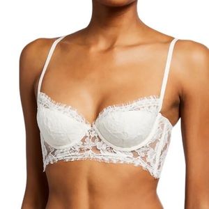 NWT La Perla Lawinia Rose Longline Bra in White